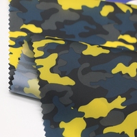 Taffetas imprimé en polyester 210t avec revêtement PA pour matériau de veste imperméable