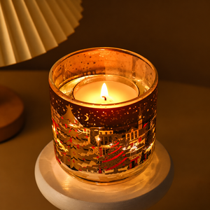 Bougie parfumée électronique à capteur de lumière pour Noël, thème rue de Londres, décoration de Noël - Product Image 3