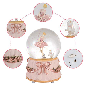 Globe à eau en verre avec base en résine, taille et motif personnalisés, décoration de conte de fées, princesse des contes de fées, globe à neige - Product Image 3