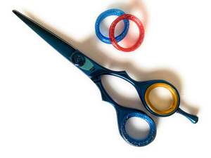 Wholesale Sharp <b>Blade</b> Stainless Steel Custom <b>Barber</b> Hair Cutting Scissors with Rubber Ring Finger Rest Salon Hairdressing Shears - Product Image 3