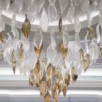 Lustre LED en métal de grande taille, style moderne, personnalisable, pour hôtel, restaurant, maison, villa, centre commercial
