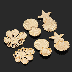 Botones de metal personalizados de fábrica para ropa, con forma irregular de concha marina, estrella de mar y otras formas especiales. - Product Image 2