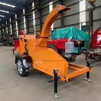 Broyeur de branches hydraulique certifié CE, machine mobile pour broyer les brindilles d'arbres, pour le recyclage des déchets paysagers