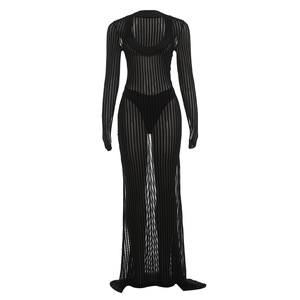 Modelo superventas de BDBH: Top sexy de cuello en <span class=keywords><strong>U</strong></span> con transparencias y costuras, cintura alta, estilo atrevido para comercio exterior. - Product Image 1