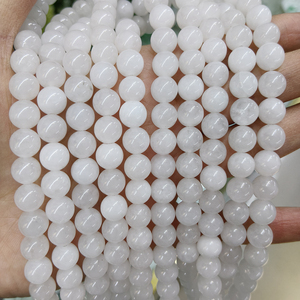 Wholesale 4-10mm Natural <strong>Stone</strong> White <strong>Jade</strong> Crystal Bead Bracelet Gemstone Diy Jewelry for Women Men - Product Image 3