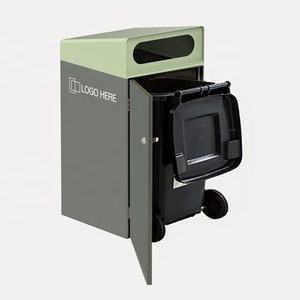 <span class=keywords><strong>Cubo</strong></span> de <span class=keywords><strong>Basura</strong></span> de Acero Galvanizado de Diseño Moderno y Lujoso - Contenedor de Almacenamiento Ecológico de Gran Capacidad para Uso en Interiores y Exteriores - Product Image 4