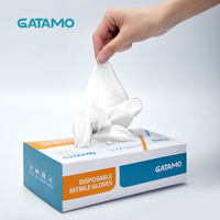 Gants en nitrile blancs G7 en gros, gants en nitrile mélangé pour la manipulation des aliments, gants en vinyle sans poudre
