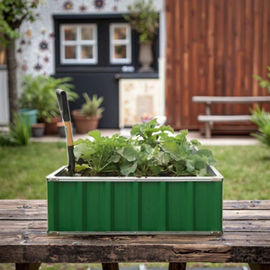 GB09090-H30  Bac à plantes d'extérieur <span class=keywords><strong>en</strong></span> métal, jardinière surélevée <span class=keywords><strong>pour</strong></span> légumes et fleurs - Product Image 1
