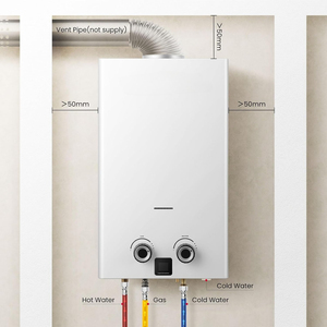 Scaldabagno Istantaneo a <span class=keywords><strong>Gas</strong></span> Naturale 11L/Min - Basso NOx, 20mbar, Display LED, Caldaia Istantanea a Metano Bianca per Uso Domestico - Product Image 5