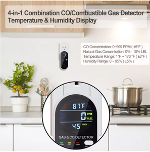 Plug in <strong>Carbon</strong> <strong>Monoxide</strong> and <strong>Natural</strong> <strong>Gas</strong> Alarm, Temp Humidity Monitor, CO &amp; Propane, <strong>Natural</strong>, &amp; Explosive <strong>Gas</strong> <strong>Detector</strong> for Home - Product Image 5