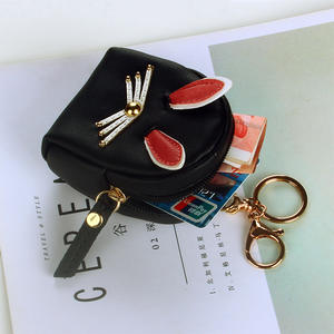 Nuovo arrivo grazioso coniglio portamonete Mini piccola School Bag <span class=keywords><strong>portafoglio</strong></span> <span class=keywords><strong>donna</strong></span> fodera <span class=keywords><strong>rosa</strong></span> portachiavi ciondolo - Product Image 4