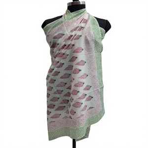 100% Hand Block Print Sanganeri Print Floral Jaal Jaipuri Cotton Artisanal Block Print Women's Beachwear for Great Price - Product Image 1