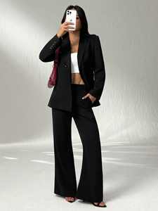 Conjunto de Dos Piezas de Traje <span class=keywords><strong>Terno</strong></span> <span class=keywords><strong>para</strong></span> <span class=keywords><strong>Mujer</strong></span>, Primavera 2026, Venta al por Mayor, <span class=keywords><strong>Elegante</strong></span>, Moda, Manga Larga, Corte Holgado, Pantalones Rectos - Product Image 1