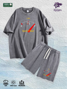 Magazzino Locale USA: Set T-shirt e Pantaloncini in Cotone 100% Lavato con Stampa \"I <span class=keywords><strong>Am</strong></span> Spirit Filled\", 3 Colori - Product Image 3