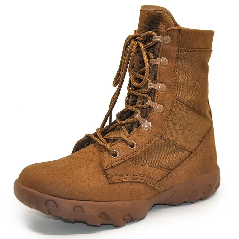 YAKEDA Opérateur Tactique Combat Bottes En Plein Air Désert Travailleur Chaussure Daim Side-zip Escalade Randonnée Bottes Coyotes