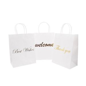 Bolsas de Regalo de Papel Kraft con Asa y Detalles en Dorado para Bodas, Fiestas, Baby Show y Comercios - Product Image 5