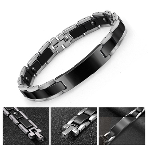 Bracelet Énergétique Quantique en Céramique Noire et Hématite, Bracelet de Bien-être aux Ions FIR, Personnalisation Énergétique OEM ODM - Product Image 3