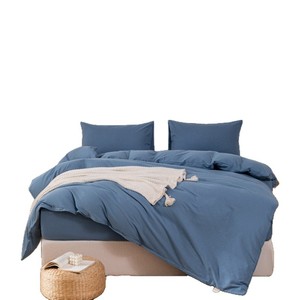 Bộ Chăn Bông 11 món phong cách Ins bộ đồ giường ký túc xá sinh viên 300tc chống nước màu trơn chất lượng - Product Image 5