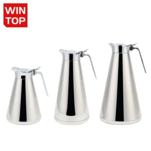 1L/1.5L/2L Insulated Double Wall Coffee Carafe 304 Stainless Steel Thermos Coffee Pot Thermal Thermos Jug Coffee Tea Pot