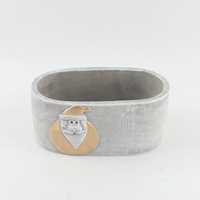 Nouveau Design Ciment Pots De Plantes De Noël Ciment Rectangle Intérieur Fleur Planteur Couverture De Noël