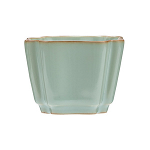 Taza de té cuadrada de cerámica Tianqing Ru Kiln, taza maestra con patrón craquelado, taza retro individual para té Pu'er - Product Image 5