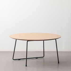 Mesa de té de café cuadrada plegable de estilo moderno de arte del hierro Base de metal con tapa de madera para muebles de comedor y sala de estar en venta - Product Image 1