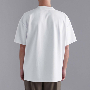 Streetwear Heavyweight Drop Shoulder <b>White</b> T-<b>Shirts</b> Premium Cotton Blank Round Neck T <b>Shirt</b> Summer Oversized Boxy <b>Plain</b> Tshirt - Product Image 6
