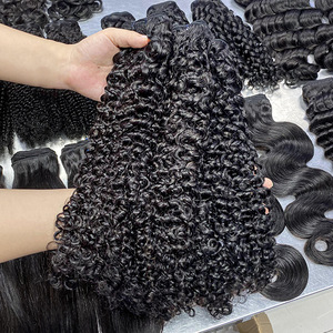 FYD Wholesale Cheveux Humains Remy 4C Afro <span class=keywords><strong>Kinky</strong></span> <span class=keywords><strong>Curly</strong></span> Cheveux Vierges Double Drawn Pixie <span class=keywords><strong>Curly</strong></span> Bundles Très Demandés - Product Image 4