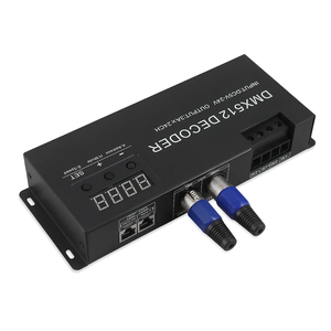 Décodeur LED <span class=keywords><strong>DMX</strong></span> 24 canaux avec affichage numérique, pilote de gradation, contrôleur LED DMX512 pour bande lumineuse RGBW, DC5-24V 3A/CH, éclairage de scène/barre lumineuse - Product Image 2