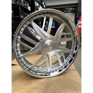 Jantes Concaves Forgées en Alliage Chromé Brossé, <span class=keywords><strong>2</strong></span>/3 Pièces, à <span class=keywords><strong>5</strong></span> Trous, Tailles Assorties 20-26 Pouces, avec Capuchons Flottants, pour Cadillac et Chevy - Product Image 3