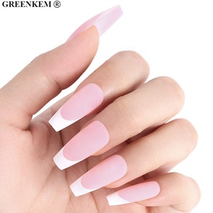 120/150 Uds diseño francés 15 tamaños Prensa <span class=keywords><strong>en</strong></span> <span class=keywords><strong>uñas</strong></span> con borde blanco rosa <span class=keywords><strong>tonos</strong></span> desnudos almendra <span class=keywords><strong>en</strong></span> forma de T <span class=keywords><strong>uñas</strong></span> postizas Desmontables sin costuras - Product Image 2