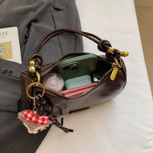 2025 Spring New Women's Lady PU Elegant <b>Crossbody</b> <b>Bag</b> Geometric Pattern Zipper Closure <b>Waterproof</b> Portable Single Shoulder Strap - Product Image 3