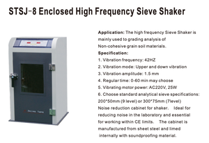 Peneira Vibratória de Alta Frequência Fechada, Ferramenta Geotécnica para Análise e Triagem de Tamanho de Partículas do Solo - Product Image 2