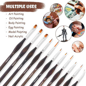 11 taille <span class=keywords><strong>petit</strong></span> ensemble de pinceaux de <span class=keywords><strong>peinture</strong></span> de détail fin pinceaux de modèle de passe-temps pour aquarelles acryliques et <span class=keywords><strong>peinture</strong></span> par numéro - Product Image 4