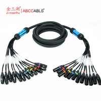 Câble de microphone XLR mâle-femelle 12 canaux ABCCABLS pour systèmes audio et vidéo de scène multicanal