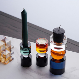 Portacandele in Cristallo Creativo per Arredamento Casa, Artigianato Decorativo in Cristallo Trasparente, Eleganti Vasi e <span class=keywords><strong>Lanterne</strong></span> per Candele, Arredamento per Soggiorno - Product Image 6