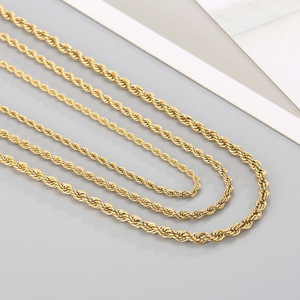 Collar de Cadena de Cuerda Trenzada de Acero Inoxidable 316L Chapado en Oro PVD de 18K, Resistente al Agua y al Deslustre, de 5/6/8 mm de Grosor, para Hombre y Mujer - Product Image 6