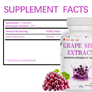 Cápsulas Duras de Extracto de <span class=keywords><strong>Semilla</strong></span> de Uva para Recuperación Deportiva, Suplemento Deportivo a Granel con Certificación GMP - Product Image 3