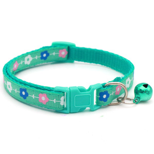Pet Collar Red Flower Print With <b>Bell</b> For Small Medium <b>Dogs</b> Cats - Product Image 4