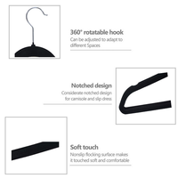 Cintres floqués pour usage domestique, organisateurs de garde-robe ; Cintres modernes et minimalistes antidérapants sans traces pour vêtements, pantalons et cravates ; Rangement de placard