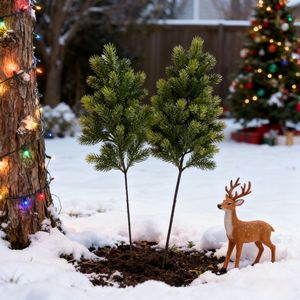 Agujas de Pino Artificiales para Navidad, de 30cm a 100cm, Decoración Navideña de Plástico para el Hogar - Product Image 3