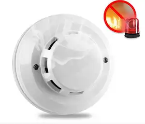 Grosir Alarm Kebakaran Sistem 220V Sensor Asap Dioperasikan Baterai Detektor Somke Konvensional