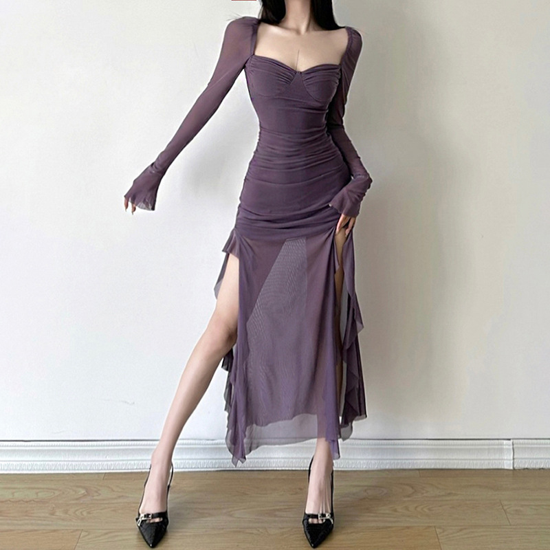 halter dresses for wedding Pink Chiffon A Line Halter Long Bridesmaid Dress PB128 main image 0