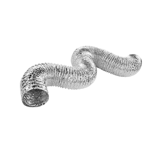 Manguera de Ventilación Flexible No Aislada, Conducto de Aire de Aluminio Gris para Exhausteros de Edificios, Baños y Sistemas de Climatización - Product Image 2