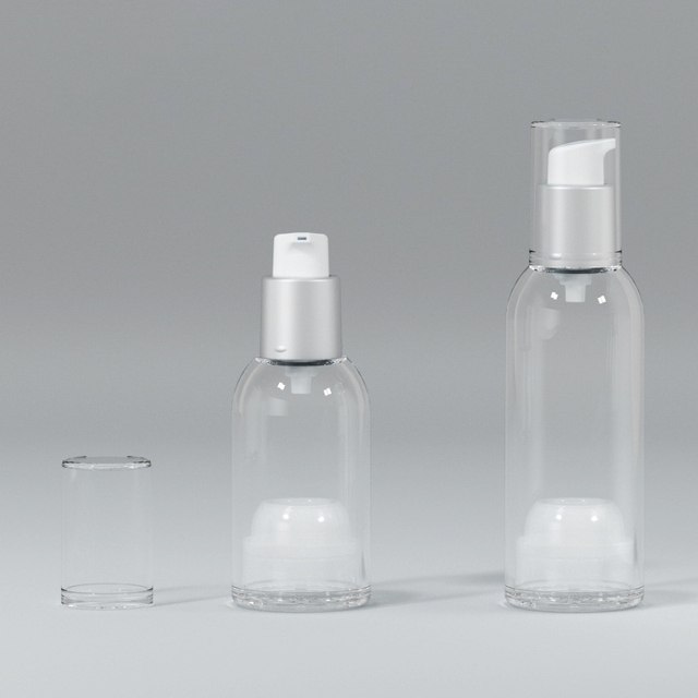 New Design for Custom Color Cosmetic Airless Pump Bottle Empty 30ml/50ml UV Printing OEM Brand AS+PP Plastic Skin Care