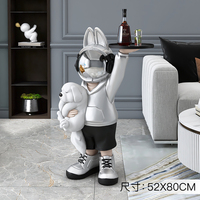 Bienvenue lapin astronaute décoration de sol de salon plateau de table à thé meuble TV à côté de la nouvelle maison cadeaux décoration douce