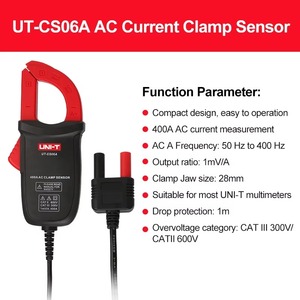 UNI-T UT-CS06A 400A เซ็นเซอร์วัดกระแสไฟ AC สำหรับการทดสอบมัลติมิเตอร์ - Product Image 1