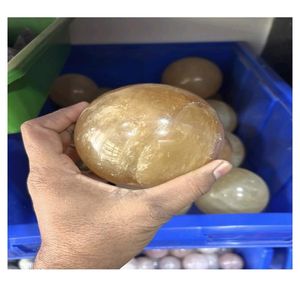 Esfera Miniatura de Calcita Amarilla Tallada, Cristal para Decoración del Hogar, Regalo, Meditación Espiritual, Equilibrio Energético, Piedra de Altar - Product Image 4