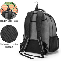 Sac de sport multi-poches pour 2 raquettes, séparé et ventilé, pour le pickleball, le tennis, le squash, les raquettes et les accessoires