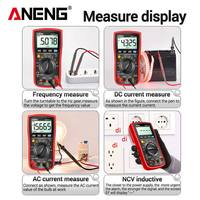 AN870 Multimeter Digital 19999 Counts True RMS Multimeter Pengukur Tegangan Resistansi Frekuensi Suhu MA Persentase Pengukuran